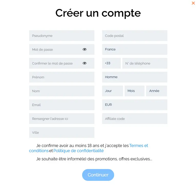 Proceso de registro Cbet Casino